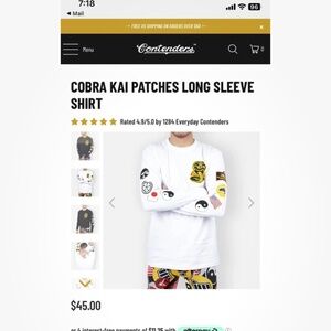 Cobra Kai long sleeve shirt Men’s M